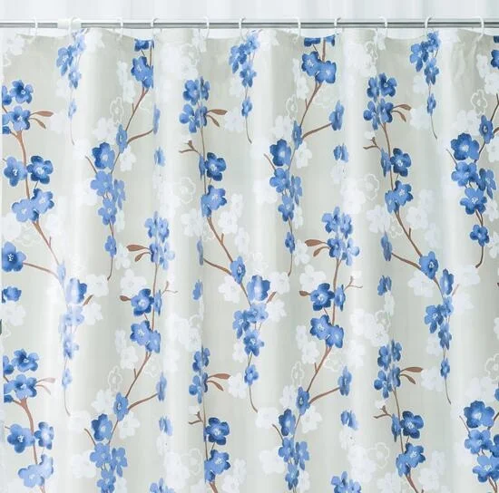 Amazon hot selling custom printed plastic vinyl shower curtain