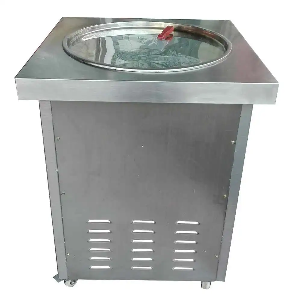 Best Selling Commercial Used Single Pan Thailand Style Fried Ice Cream Roll Machine/fried ice cream roll machine