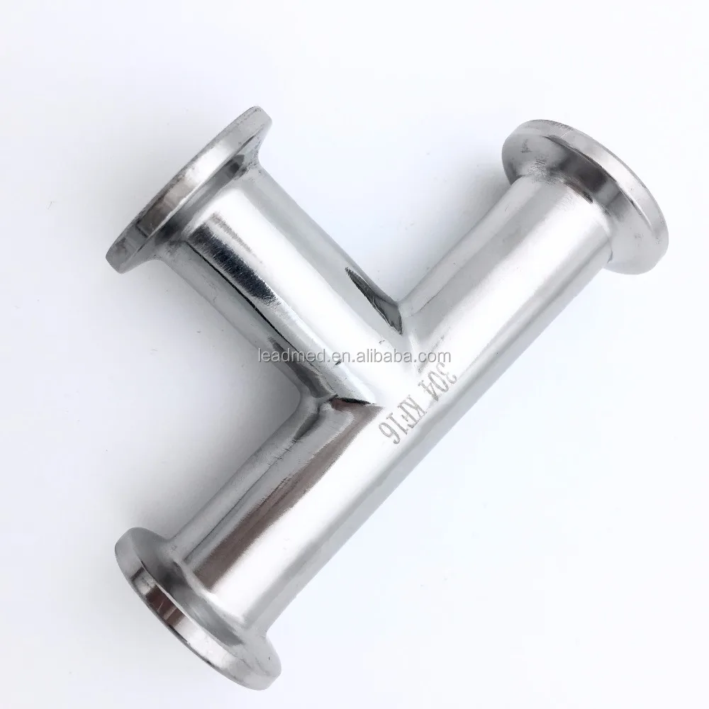 304 Stainless steel flange KF25 NW25 equal tee adapter 3 Way KF25 tee flange