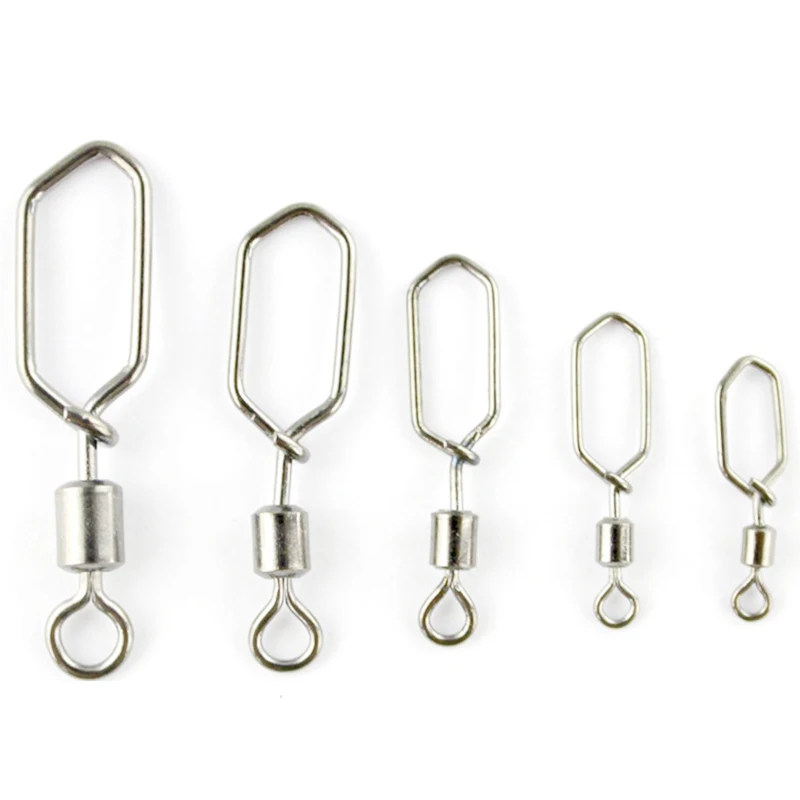 In Stock Wholesale Swing square Snap Carp Fishing Swivel with Snap