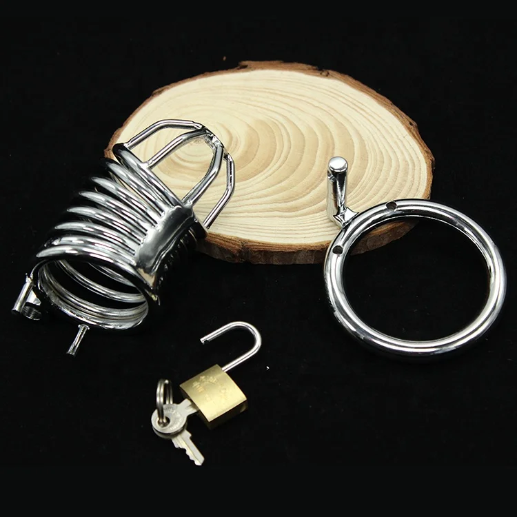 Padlock Spiral Cock Ring Sleeve Male Chastity Device Cage Cock Ring BDSM Male Adult Sex Toys