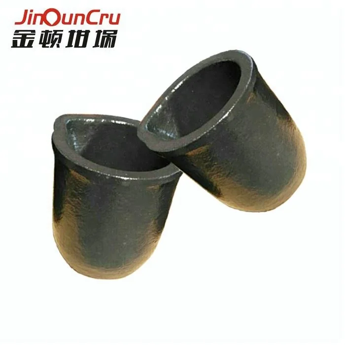 Good price isostatic graphite crucible pot with spout for melting aluminum