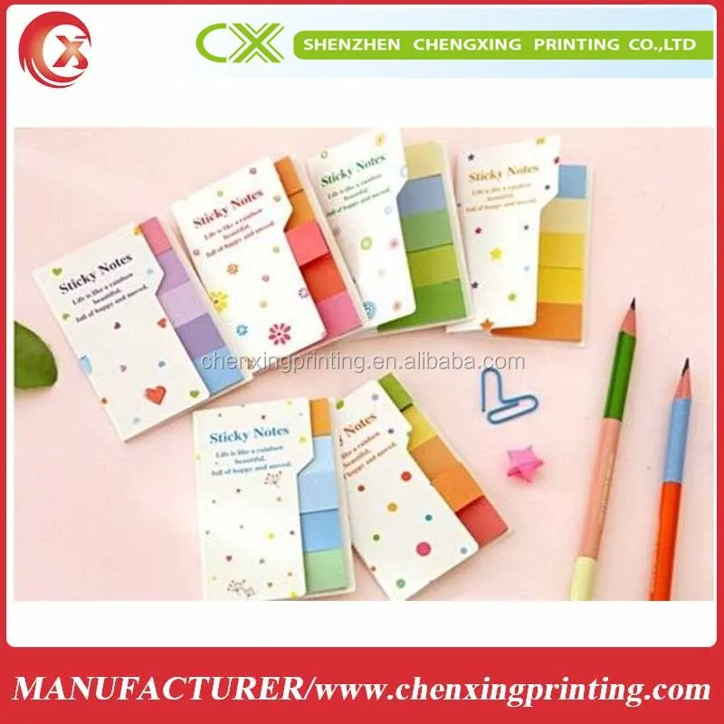 Printing Rainbow Mini Sticker Notepad Bookmark Marker Flags Index Tab Sticky Notes