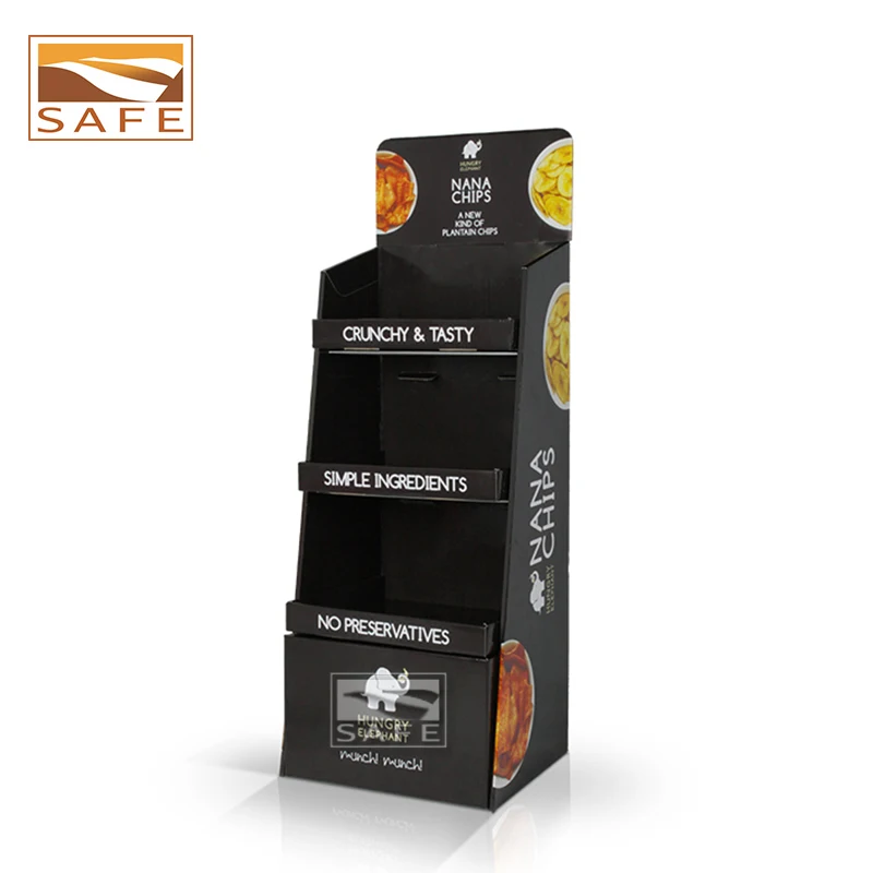 
Portable pop Cardboard Shelf food retail Store Advertising paper Floor pos Display Stand/rack for supermarket 