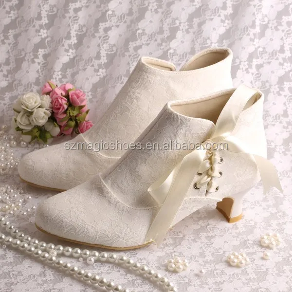 Black Short Women Wedding Bridal Boots