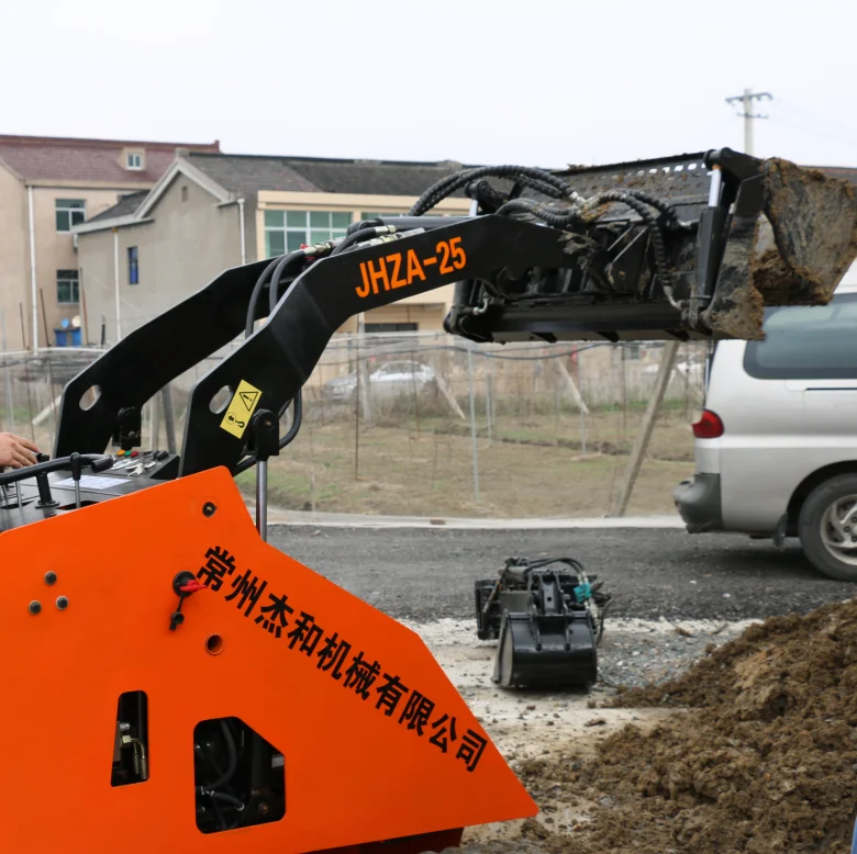 25HP  Dingo Kanga rubber tracked petrol 4 in 1 bucket mini skid steer mini digger loader