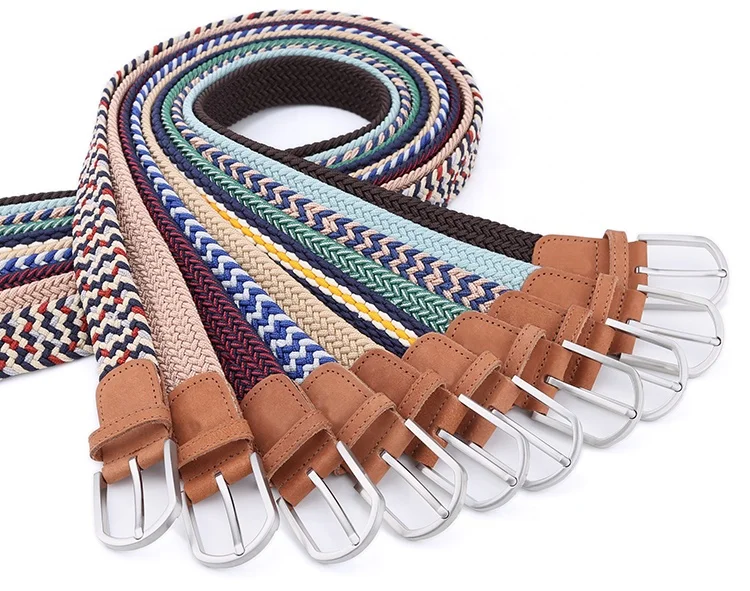 New Unisex Ethnic Stretch Braided Elastic Belt