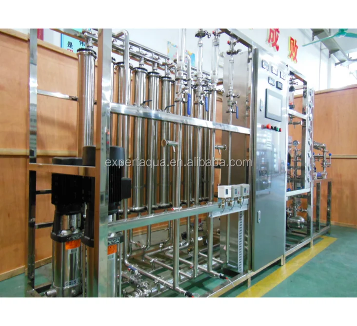 
1000L/H Cosmetic process RO Reverse Osmosis EDI Electrodeionization Deionized Pure water treatment system 