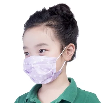 Kid Facemask Cartoon Design Disposable 3 ply Non woven Children Face Masks Printed Mask