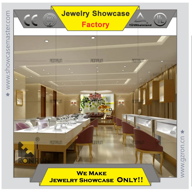 Modern jewelry showcase and cabinet high end fashion Jewelry shop design