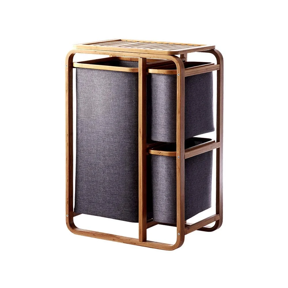 3 Tier Bamboo Laundry Hamper
