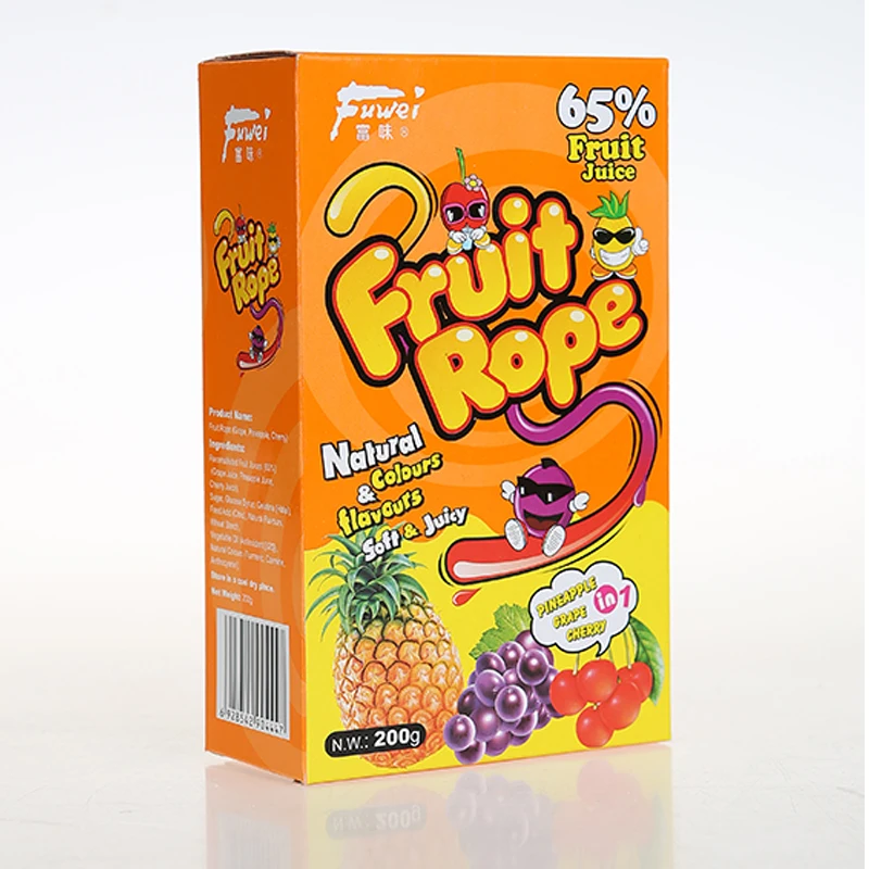 High fruit juice rope candy