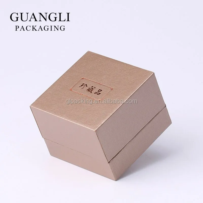GL free logo printing packaging paper handmade ring jewelry box