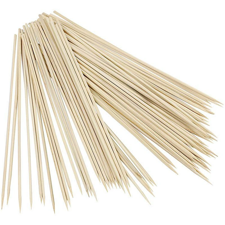 Different size bbq stick bamboo skewer and easily cleaned sticks
