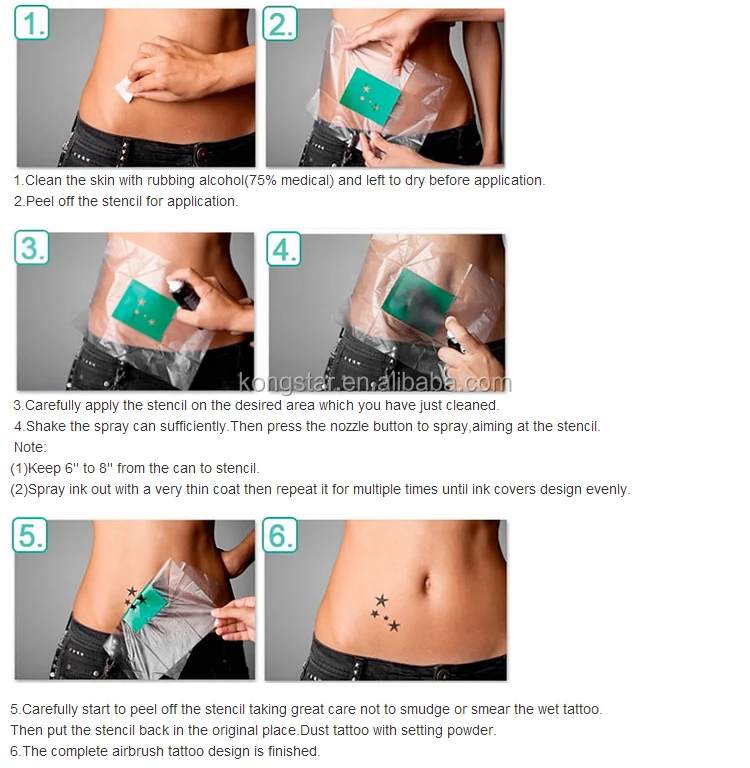 Hot sale black temporary tattoo spray for female