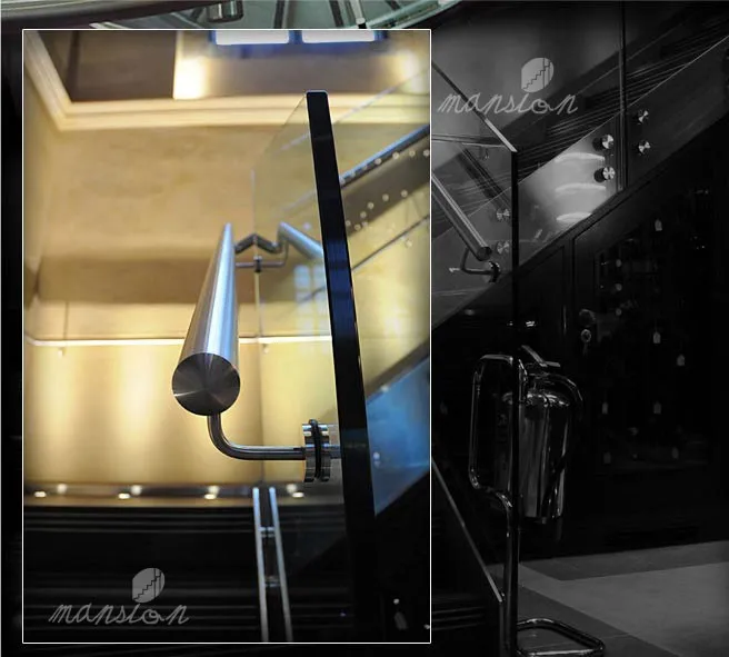 Metal stringer U-Shaped Wood Staircase