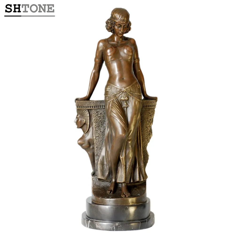 
SHTONE Female Sculpture TPE-673 Bronze Naked Roman Beauty Metal Statue 