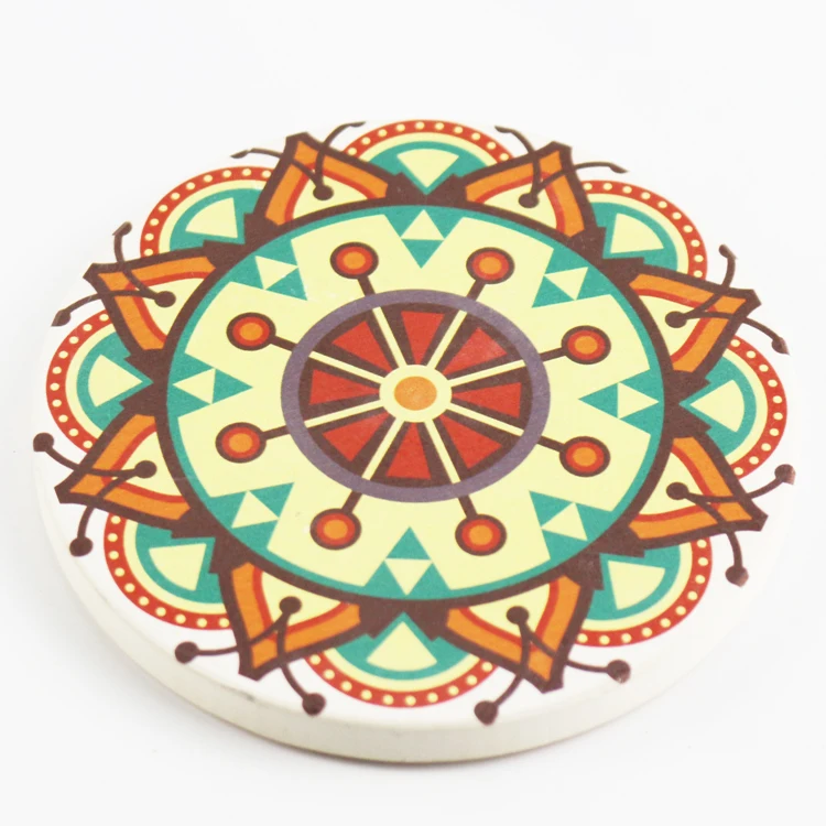 2021 New product unique coaster with cork back custom ceramic coasters for Table Decoration low price supply