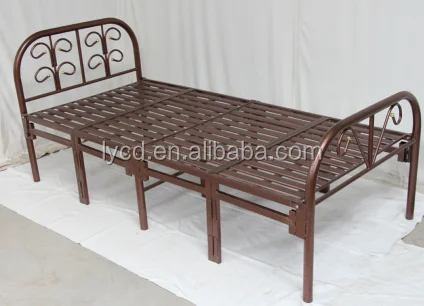 Metal Material cheap iron General Use hotel rollaway folding single  beds for sale
