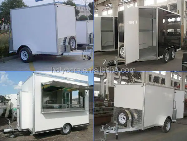 fiberglass enclosed cargo travel trailer made of composite material holypan