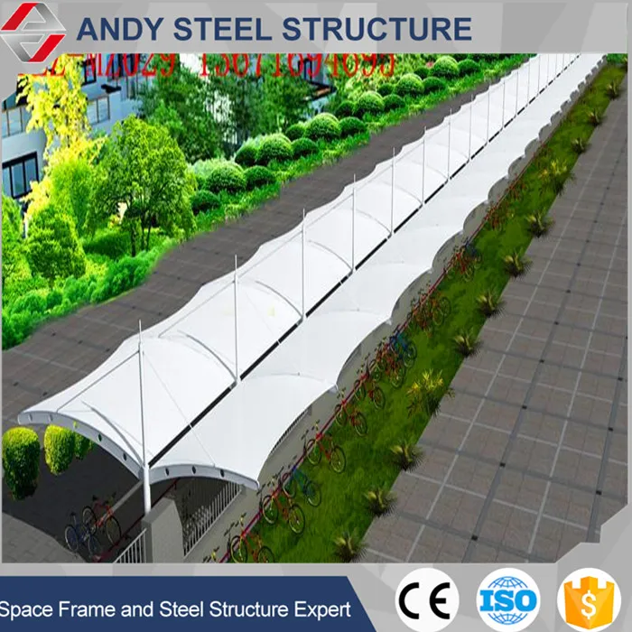 
Car parking shade ,steel bleachers tensile fabric structure 