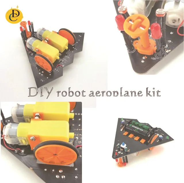 Aeroplane robot tracks diy electronic kits