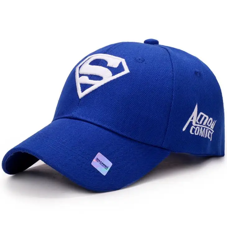 wholesale small order stock Outdoor leisure sports Superman baseball cap Korean custom embroidery logo
