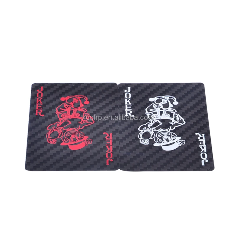 Cool 3k Carbon Fiber Playing Cards Deck Customized Poker Cards