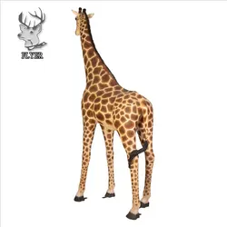Garden outdoor decoration life size fiberglass giraffe statue