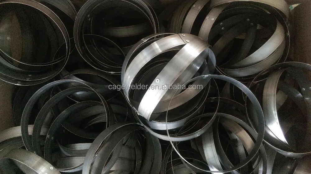 Snap band ring for filter bags