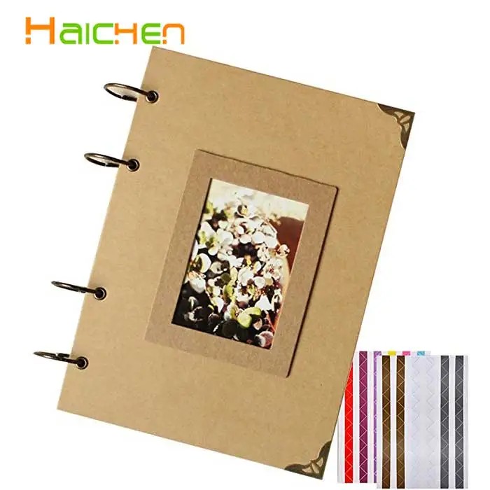 Classical Albums for Photographers Diy Picture Photoalbum 4 Rings Scrapbook Photo Album