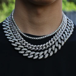 New Design 13mm CZ Stone Micro Pave Iced Out Cuban Link Chain