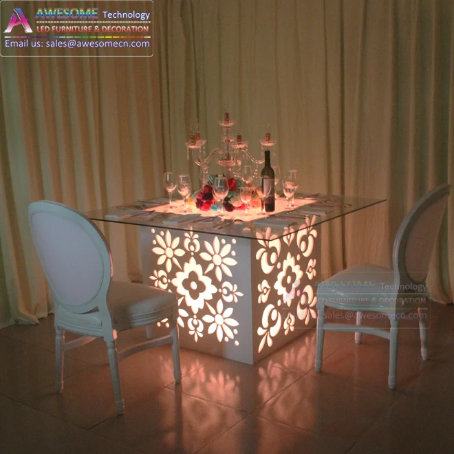 Стол для гостиничного торта светящийся в американском стиле светящиеся банкетные столы 8
