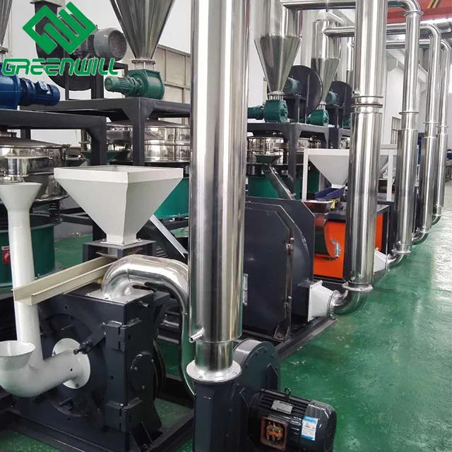 
High Speed PVC PP PET PE LLDPE ABS EVA Plastic Pulverizer Machine with factory price 