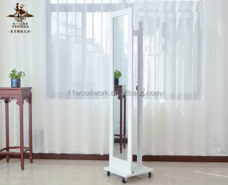 
Popular Morden simple design flooring wood mirror standing dressing mirror 