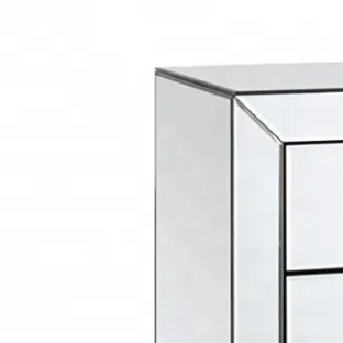 Мебель для спальни, прикроватный столик с двумя выдвижными ящиками и зеркальными деревянными ножками