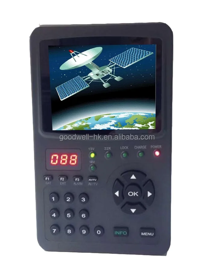 LNB Short-Circuit Protect 3.5 Inch Finder Satellite with glass surface protecting from Broken and Dust