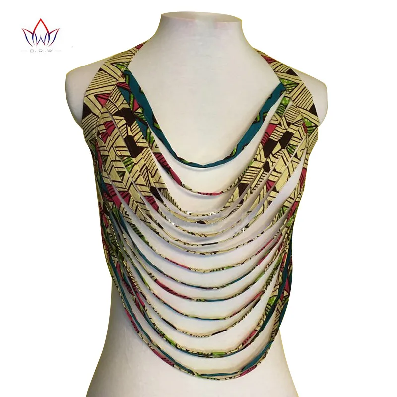 BRW 2019 африканские ожерелья из Анкары вощеная ткань красочное ожерелье шаль африканская Анкара Ручная работа ожерелье этнические ювелирные изделия WYB13