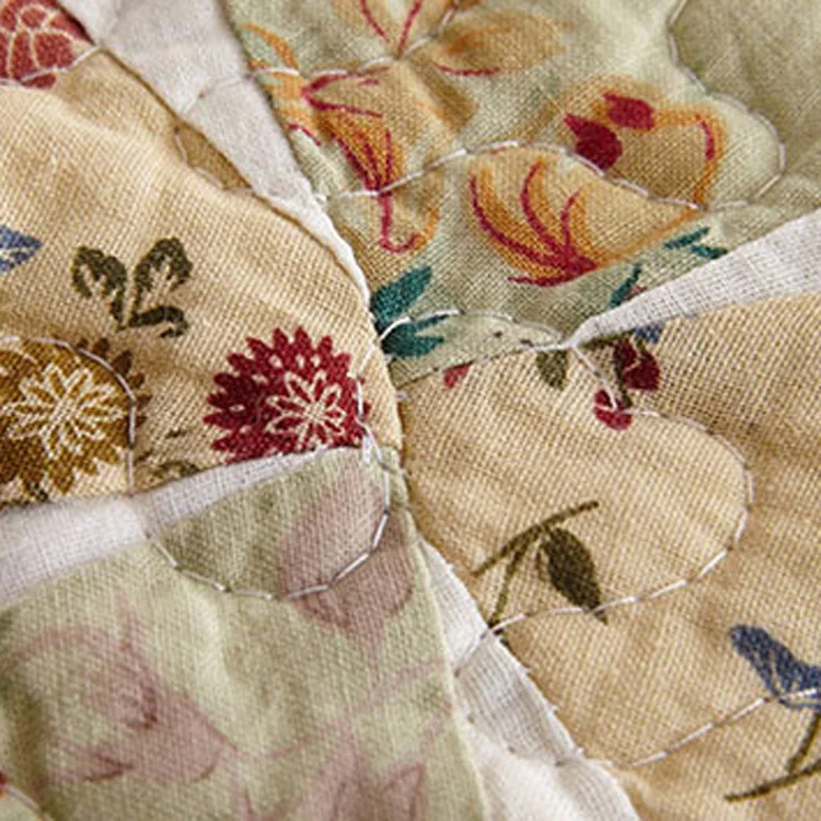 Red bed cover three pieces American village quilted quilt washable autumn/winter quilt