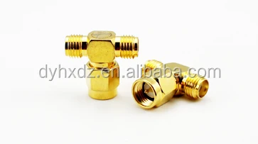 SMA Female to Two SMA Female Triple T RF Adapter connector 3 way Splitter