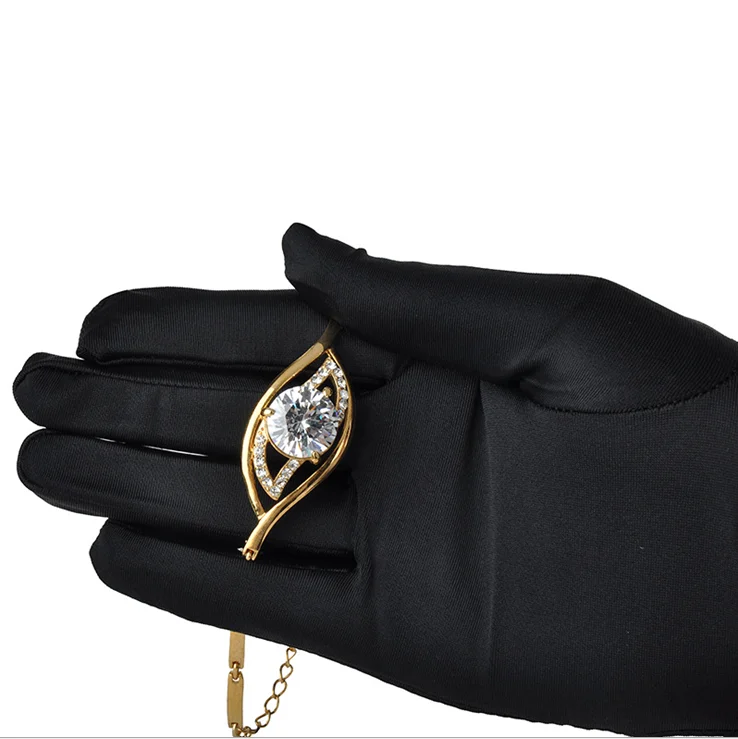 China professional polyester gloves popular microfiber jewelry gloves for promotion