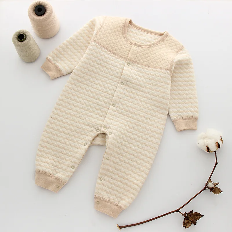 baby wear 100% organic cotton winter baby rompers