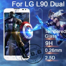 0.3mm 9H Explosion Proof Anti scratch Tempered Glass Film For LG L90 Dual D410 Screen Protector Film + cloth