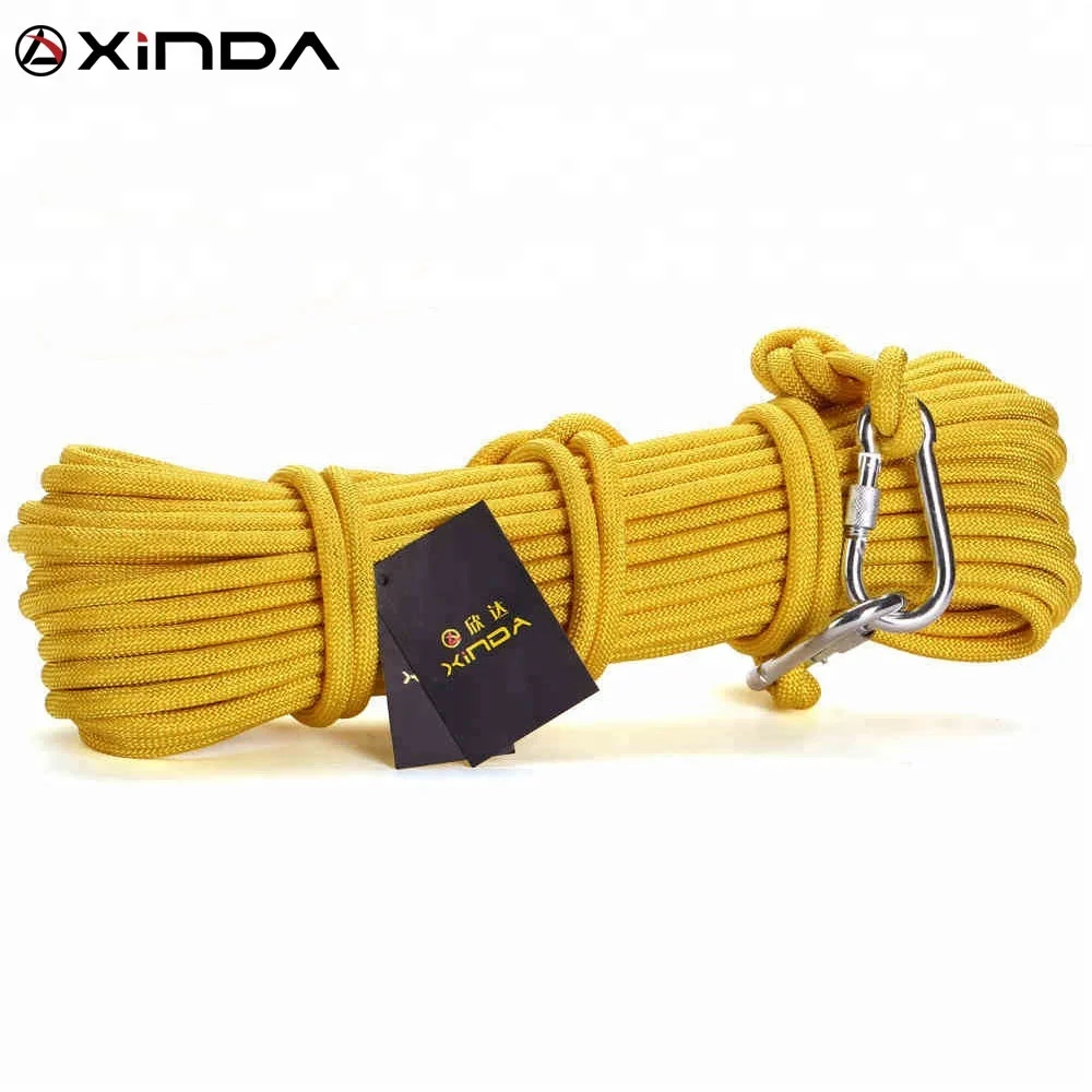 XINDA 14kN 10mm steel wire core climbing rope for  tree climbing rock climbing fire escape