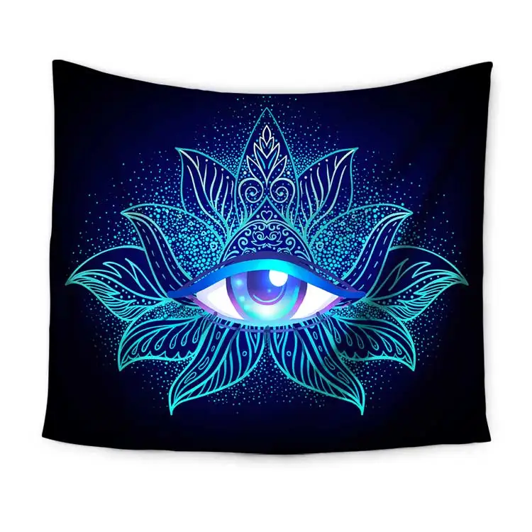 
Mysterious Foldable Room Decorative Indian Wall Hanging Tapestry With Evil Eye Patterns Printing  (60801859914)