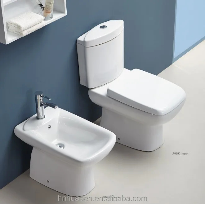 High Grade Bathroom Sanitaryware Suite Toilet and Bidet Set for Hotel