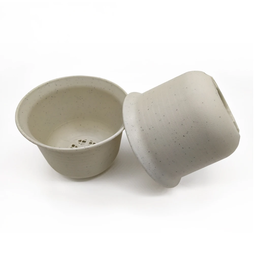 
China supplier outdoor indoor small round plastic garden flowerpot 