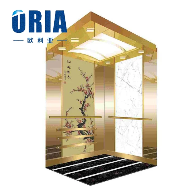 ORIA 1600kg Modern Passenger Elevator AC Drive PVC Floor Safety Features for Home and Apartment Use Made in China