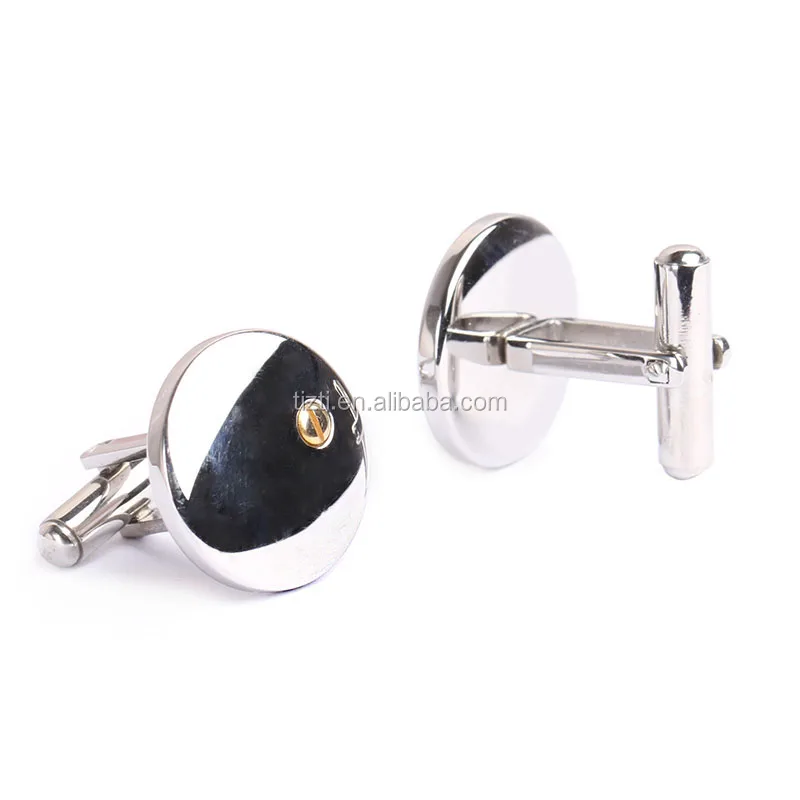Stainless steel cufflinks with blank