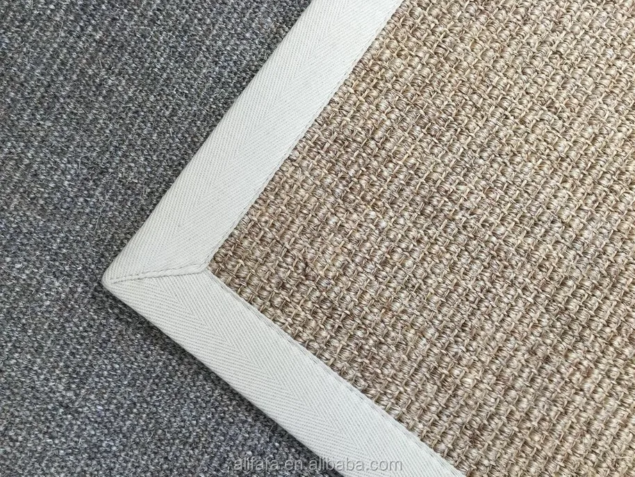 machine made Small boucle sisal  carpet, natural material bedroom carpet rug